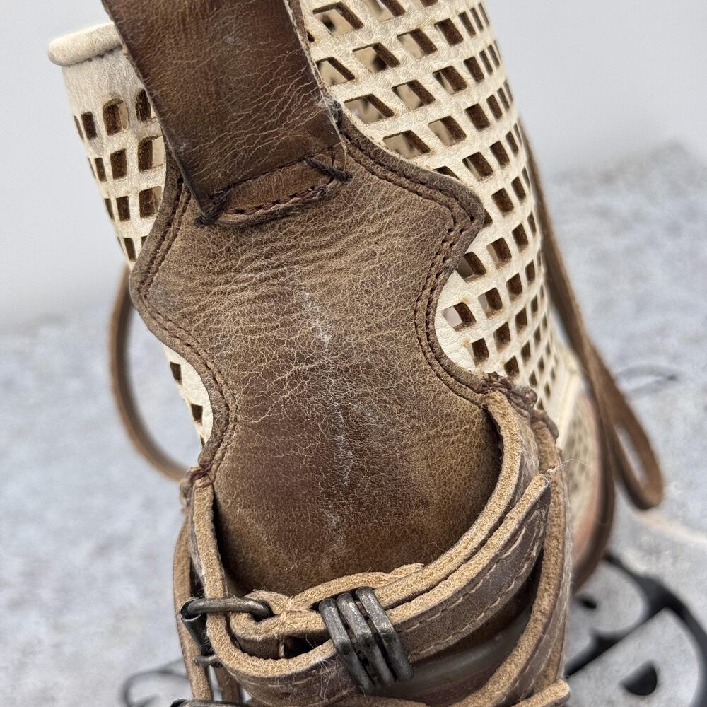 Freebird By Steven Benni Boots Womens 6 Cutout Lace Up Block Heel Booties Boho - Picture 11 of 16